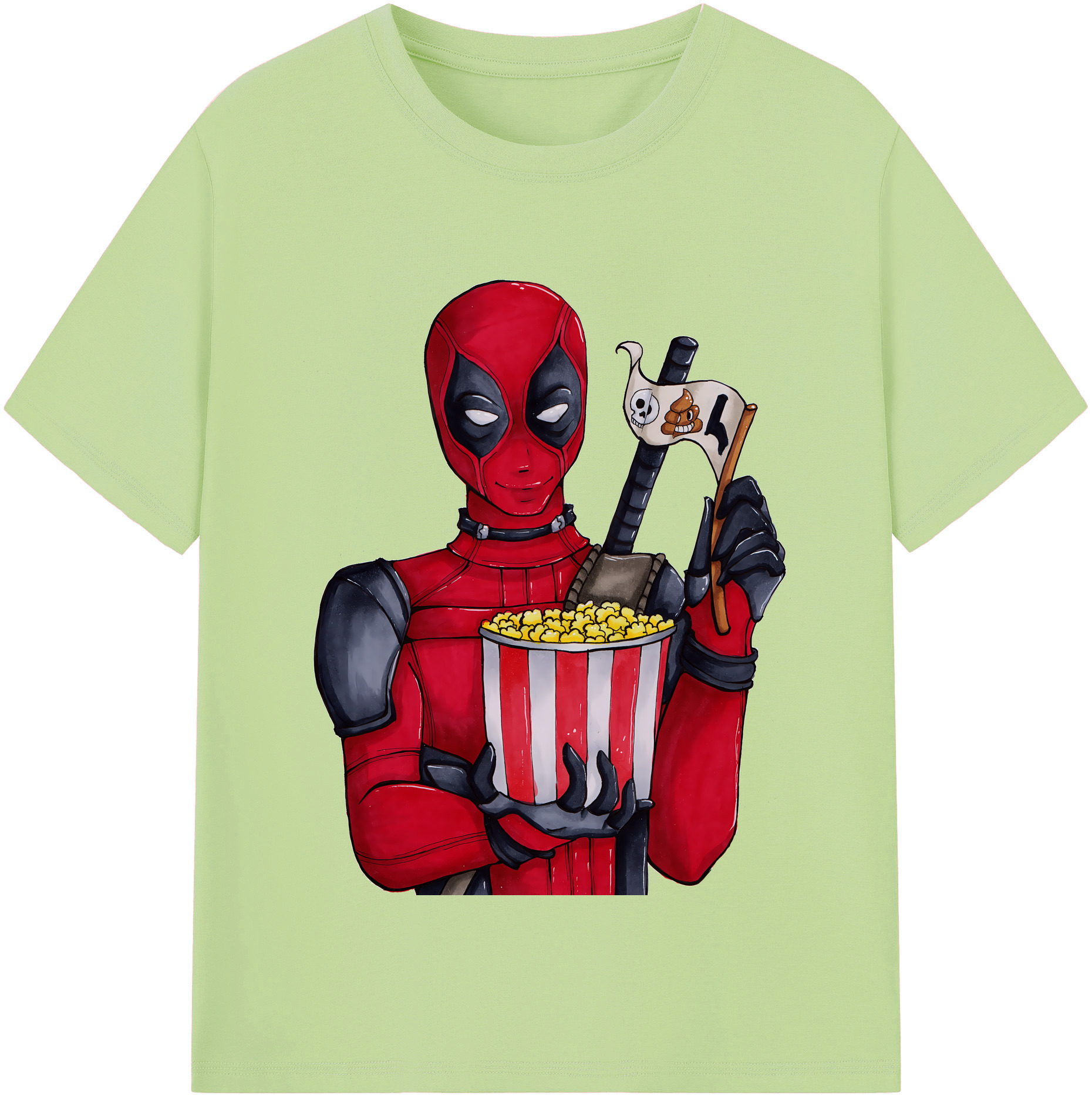 （画像用） Deadpool デッドプール 綿100％半袖Tシャツ（フロントプリント）